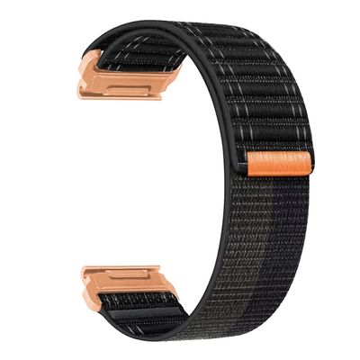 20mm/ 22mm/ 26mm Watch Band For Garmin Fenix 5 6 7 8 Pro Sapphire Solar Forerunner 965 955 935 Epix Pro Gen 2 47mm 51mm Quick Fit 20 22 26 Watch Bands Replacement Men Women (Black-Rose Gold Buckle, Quick-fit 26mm)