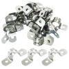 25 Pack M12 Rigid Pipe Strap, Suitable for Less than 1/2 Inch Stainless Steel Two Hole Cable Strap, U Bracket Conduit Clamp for Fixing Tube, Cable, Pipe (Silver, 12 mm) view 1