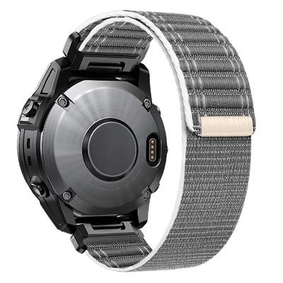 20mm/ 22mm/ 26mm Watch Band For Garmin Fenix 5 6 7 8 Pro Sapphire Solar Forerunner 965 955 935 Epix Pro Gen 2 47mm 51mm Quick Fit 20 22 26 Watch Bands Replacement Men Women (Gray (Black Buckle), Quick-fit 20mm)