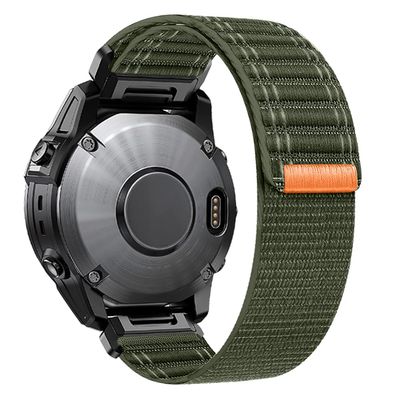 20mm/ 22mm/ 26mm Watch Band For Garmin Fenix 5 6 7 8 Pro Sapphire Solar Forerunner 965 955 935 Epix Pro Gen 2 47mm 51mm Quick Fit 20 22 26 Watch Bands Replacement Men Women (Olive Green-Black Buckle, Quick-fit 26mm)