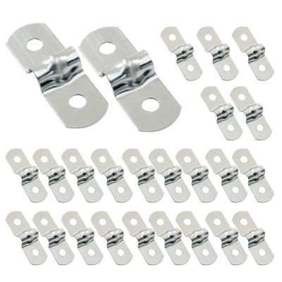 Moicstiy 25 Pack, 1/4 Inch (5mm) M5 Rigid Pipe Strap, Stainless Steel