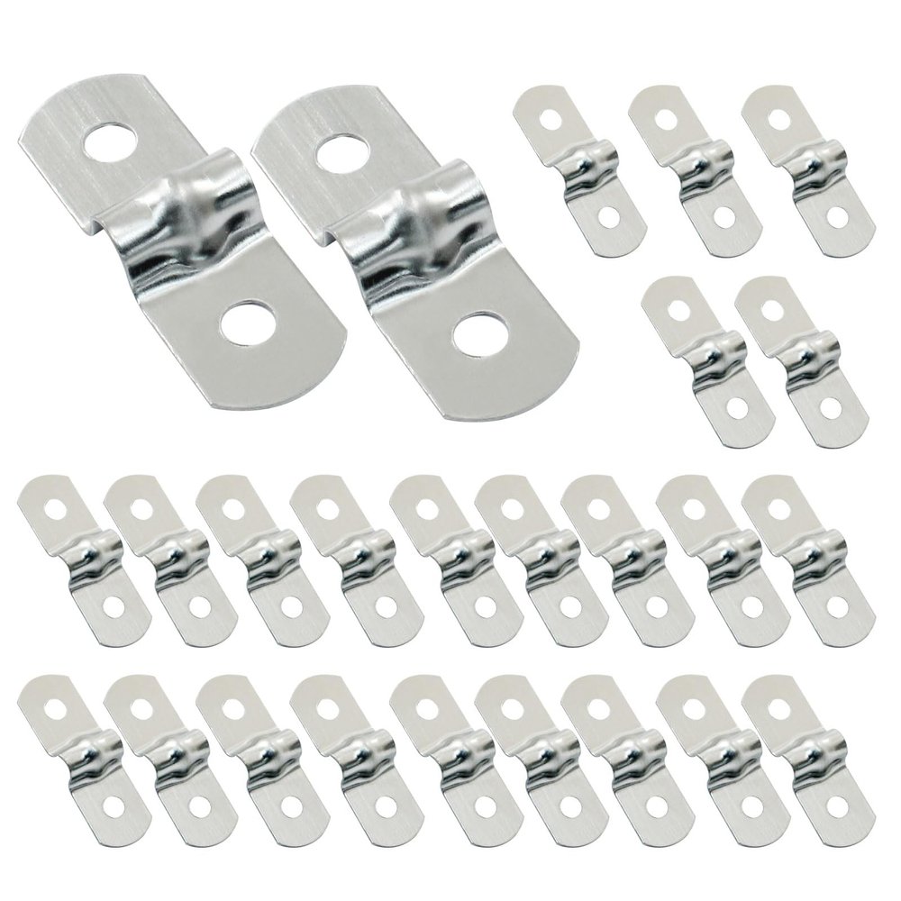 Moicstiy 25 Pack, 1/4 Inch (5mm) M5 Rigid Pipe Strap, Stainless Steel