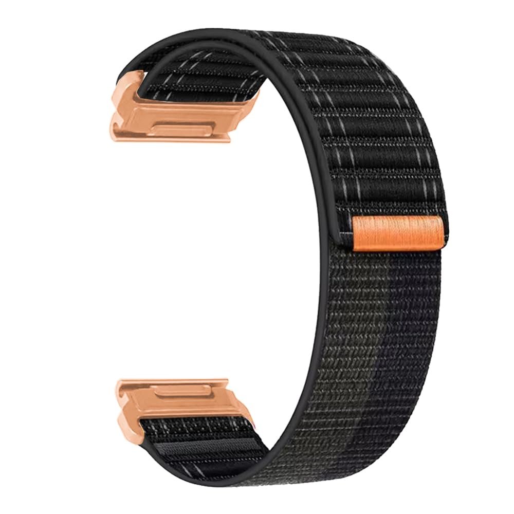 20mm/ 22mm/ 26mm Watch Band For Garmin Fenix 5 6 7 8 Pro Sapphire Solar Forerunner 965 955 935 Epix Pro Gen 2 47mm 51mm Quick Fit 20 22 26 Watch Bands Replacement Men Women (Black-Rose Gold Buckle, Quick-fit 20mm)