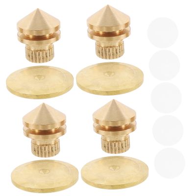 KONTONTY 4pcs Speaker Isolation Feet High Hardness Spikes for Stereo Sound Isolation Pad Kit