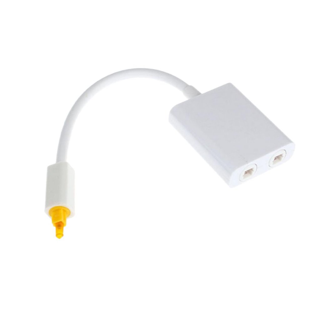 KICHOUSE Optical Audio Splitter Fiber Optic Audio Adapter 1x2 Digital Audio Splitter
