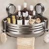 Suction Triangle Storage Rack - Adjusatble Suction Cup Shower Rack, Wall Mounted Shower Triangle Organizer | Storage Rack,Removable Organizer Basket Rustproof Large Capacity Corner Shelf For Bathroom view 3