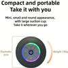 Mini Bluetooth Shower Speaker, IPX4 Waterproof With Suction Cup, Portable With LED Light for Bathroom (Red) view 2