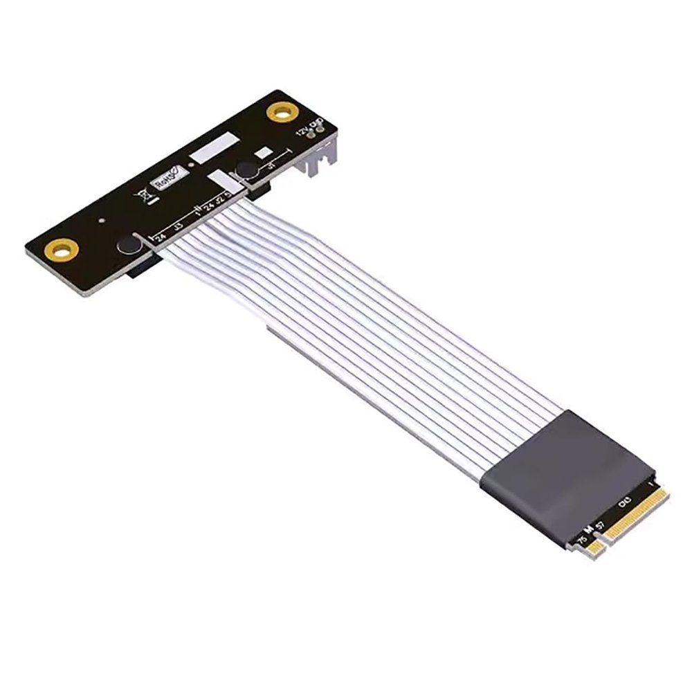 JMT ADT-K42DW PCIE 4.0 x4 to M.2 Extension Cable gen4 64G/BPS Compatible with M.2 NVMe SSD 2230 2242 2260 2280 (K42DW 25CM)