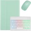 Aidashine Keyboard Case for iPad 10th Generation 10.9 inch, Backlit Detachable Wireless Keyboard Case with Pencil Holder,Green view 1