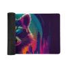Mouse Pad Gaming Raccoon Wearing Glasses Vaporwave Funny Black Durable Non-Slip Natural Rubber Base Waterproof Computer Keyboard Pad Mat for Gamer Office Home 40x90cm view 3