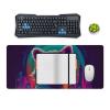 Mouse Pad Gaming Raccoon Wearing Glasses Vaporwave Funny Black Durable Non-Slip Natural Rubber Base Waterproof Computer Keyboard Pad Mat for Gamer Office Home 40x90cm view 4
