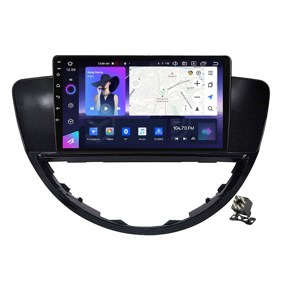 CARUENT 2 Din Android 13 Car Radio Stereo GPS Navigation for Subaru Tribeca 2007-2011 9" Touch Screen Media MP5 Player with SWC 4G Carplay/Android Auto Bluetooth FM RDS+Backup Camera,Nf6/8+128g