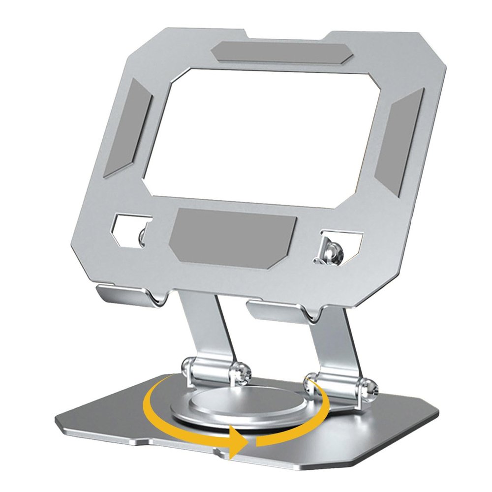 Tablet Stand - Adjustable Portable Desk Holder, Carbon Steel Travel Tablet Stand | Folding Monitor Riser, Folding Tablet Holder, Tablet Display Stand for Tablets, Computers Up to 12.9 Inches