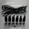 1 Set DC Power 5.5 x 2.1mm Male to C8 Tail Female Adapter Connector Cable Conversion(3/8inch) view 3