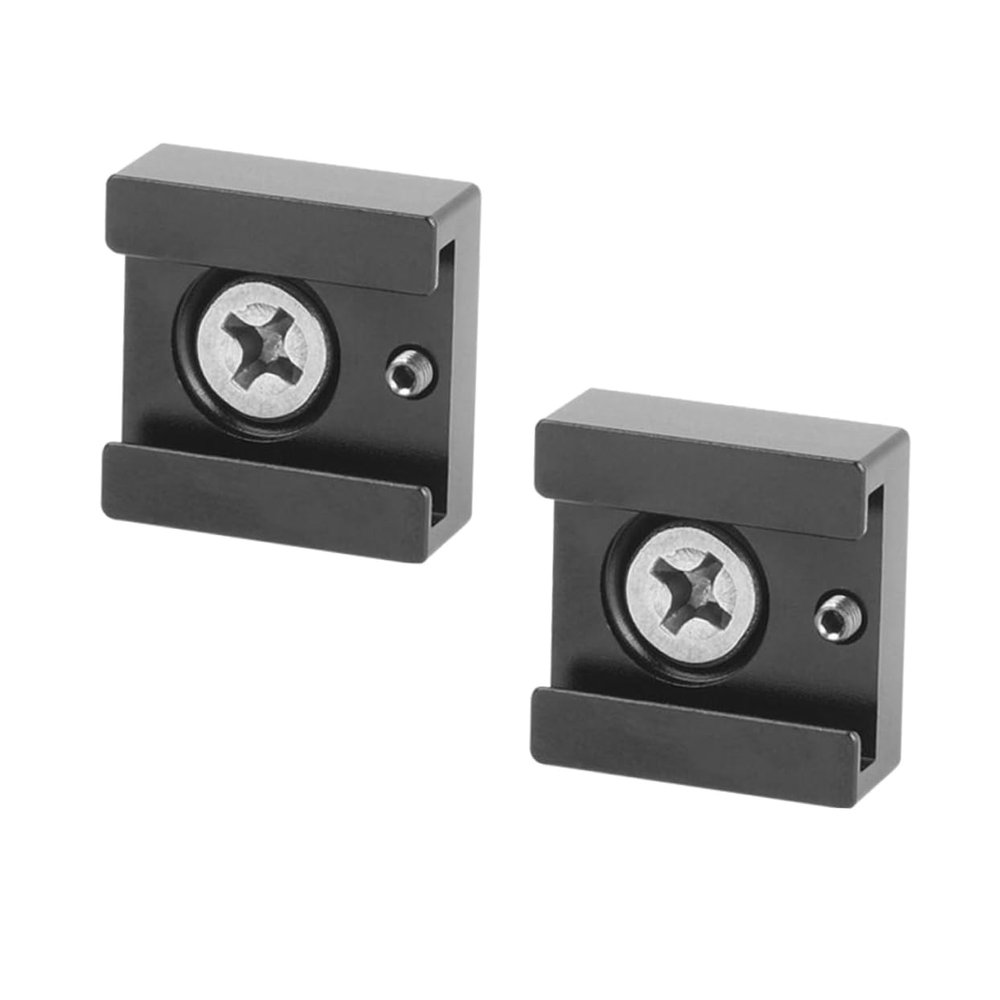CAXUSD Cold Shoe Mount Adapter Set 2pcs Quick Release Bracket Compatible Camera and Flash Units