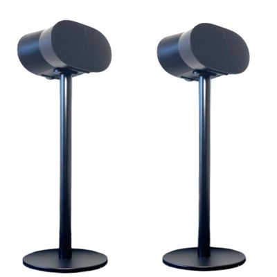 ZGOUO Speaker Bracket Compatible with Sonos Era 300 Wireless Alexa Enabled Smart Speaker, Made of Aluminum Alloy Material, with Hidden Power Cord Screw Fixation Design(only Stand) (Black Pair)
