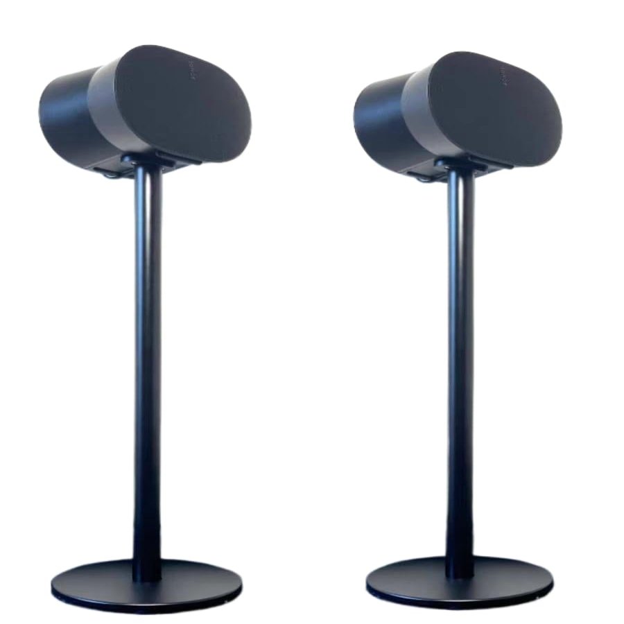 ZGOUO Speaker Bracket Compatible with Sonos Era 300 Wireless Alexa Enabled Smart Speaker, Made of Aluminum Alloy Material, with Hidden Power Cord Screw Fixation Design(only Stand) (Black Pair)