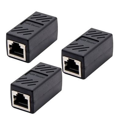 CAXUSD 3pcs Ethernet Coupler Female to Female Connector for Networking Compatible and Easy to Install High Performance up to