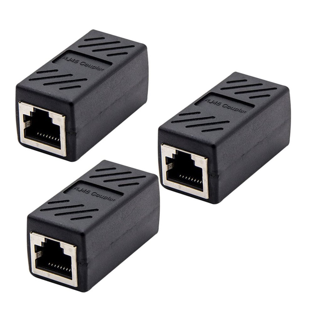 CAXUSD 3pcs Ethernet Coupler Female to Female Connector for Networking Compatible and Easy to Install High Performance up to