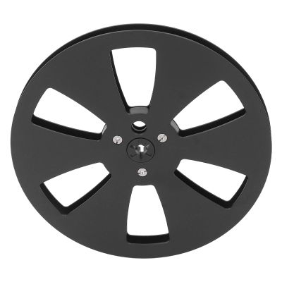 1/4 7 Inch Empty Tape Reel, 6 Holes Metal Open Reel Sound Tape Empty Reel for Tape Recorder, Recording Takeup Reel, Aluminum Alloy Universal for Reel to Reel for TEAC (Black)