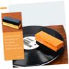CAXUSD 2pcs Vinyl Record Cleaning Brush Static Cleaner for Records and Solid Wood Handle for Improved Grip and Dust Removal Essential Tool for view 2