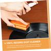 CAXUSD 2pcs Vinyl Record Cleaning Brush Static Cleaner for Records and Solid Wood Handle for Improved Grip and Dust Removal Essential Tool for view 3