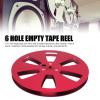 1/4 7 Inch Empty Tape Reel, 6 Holes 7inch Open Reel Sound Tape Empty Reel, Aluminum Alloy Universal for Reel to Reel Tape for TEAC (Red) view 2