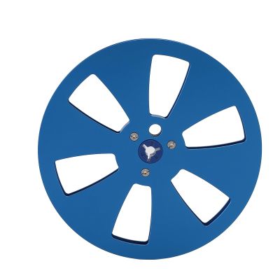 1/4 7 Inch Empty Tape Reel, 6 Holes 7inch Open Reel Sound Tape Empty Reel, Aluminum Alloy Universal for Any 1/4 Inch Tape (Blue)