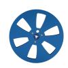 1/4 7 Inch Empty Tape Reel, 6 Holes 7inch Open Reel Sound Tape Empty Reel, Aluminum Alloy Universal for Any 1/4 Inch Tape (Blue) view 1