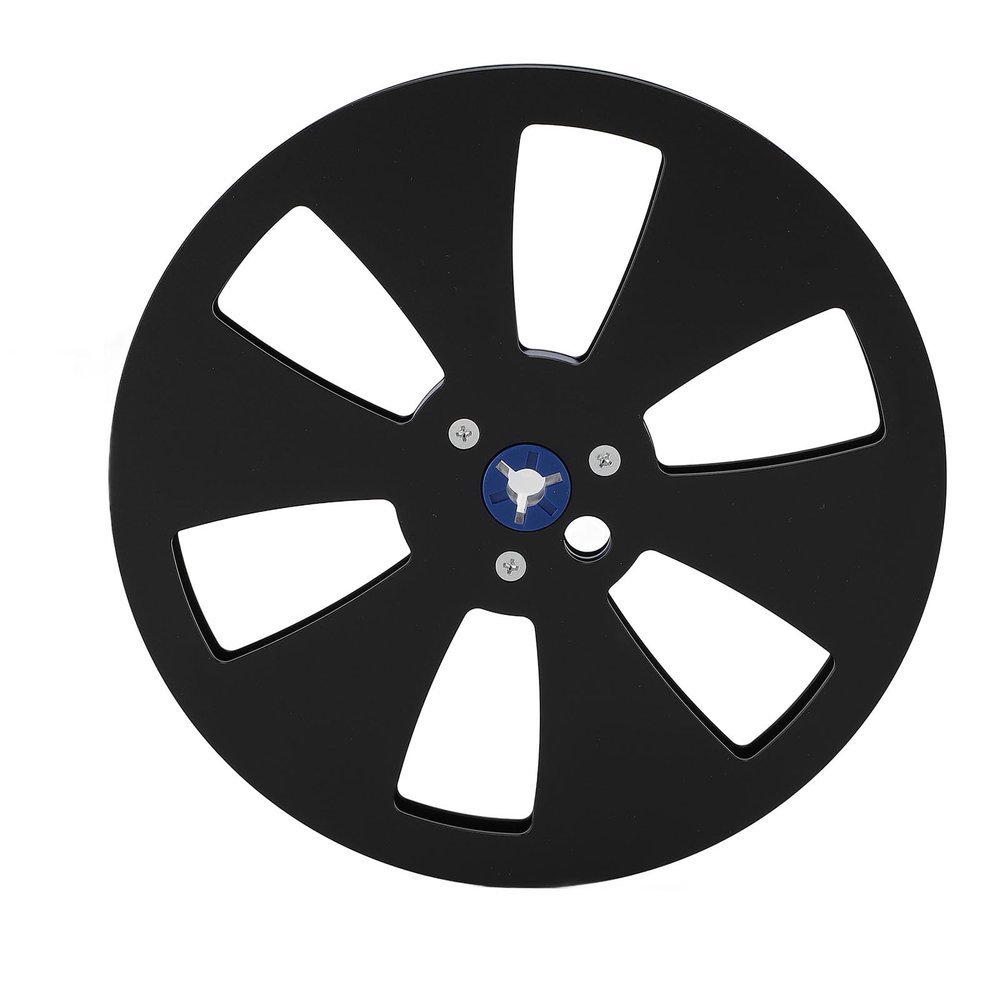 1/4 7 Inch Empty Tape Reel, 6 Holes 7inch Open Reel Sound Tape Empty Reel, Aluminum Alloy Universal for Any 1/4 Inch Tape (Black)
