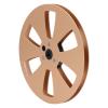1/4 7 Inch Empty Tape Reel, 6 Holes Metal Open Reel Sound Tape Empty Reel for Tape Recorder, Recording Takeup Reel, Aluminum Alloy Universal for Reel to Reel for TEAC (Gold) view 4