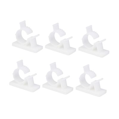 FELTECHELECTR 20pcs Cable Clips Holder Self Adhesive Wire Organizers for Desk Wire Clamp Cord Covers Adhesive Cable Clips Cord Management