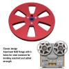 1/4 7 Inch Empty Tape Reel, 6 Holes 7inch Open Reel Sound Tape Empty Reel, Aluminum Alloy Universal for Any 1/4 Inch Tape (Red) view 2