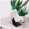 Angoily Foldable Desktop Tablet Stand Portable Phone Holder with Stable Base Design for Kitchen and Office Use Compatible with All Tablets and Phones Black view 2