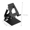 Angoily Foldable Desktop Tablet Stand Portable Phone Holder with Stable Base Design for Kitchen and Office Use Compatible with All Tablets and Phones Black view 4