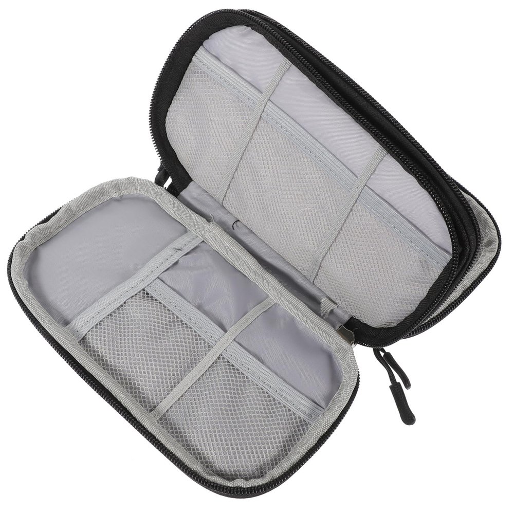 Angoily Cable Organizer Bag Double Electronic Accessories Storage Case for Earphones Chargers and Cables Compact Travel Pouch Mysterious