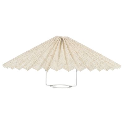 WHAMVOX Fabric Lamp Shade Grey Modern Lamp Shades Pleated Design for Home Decor Sturdy and Soft Light