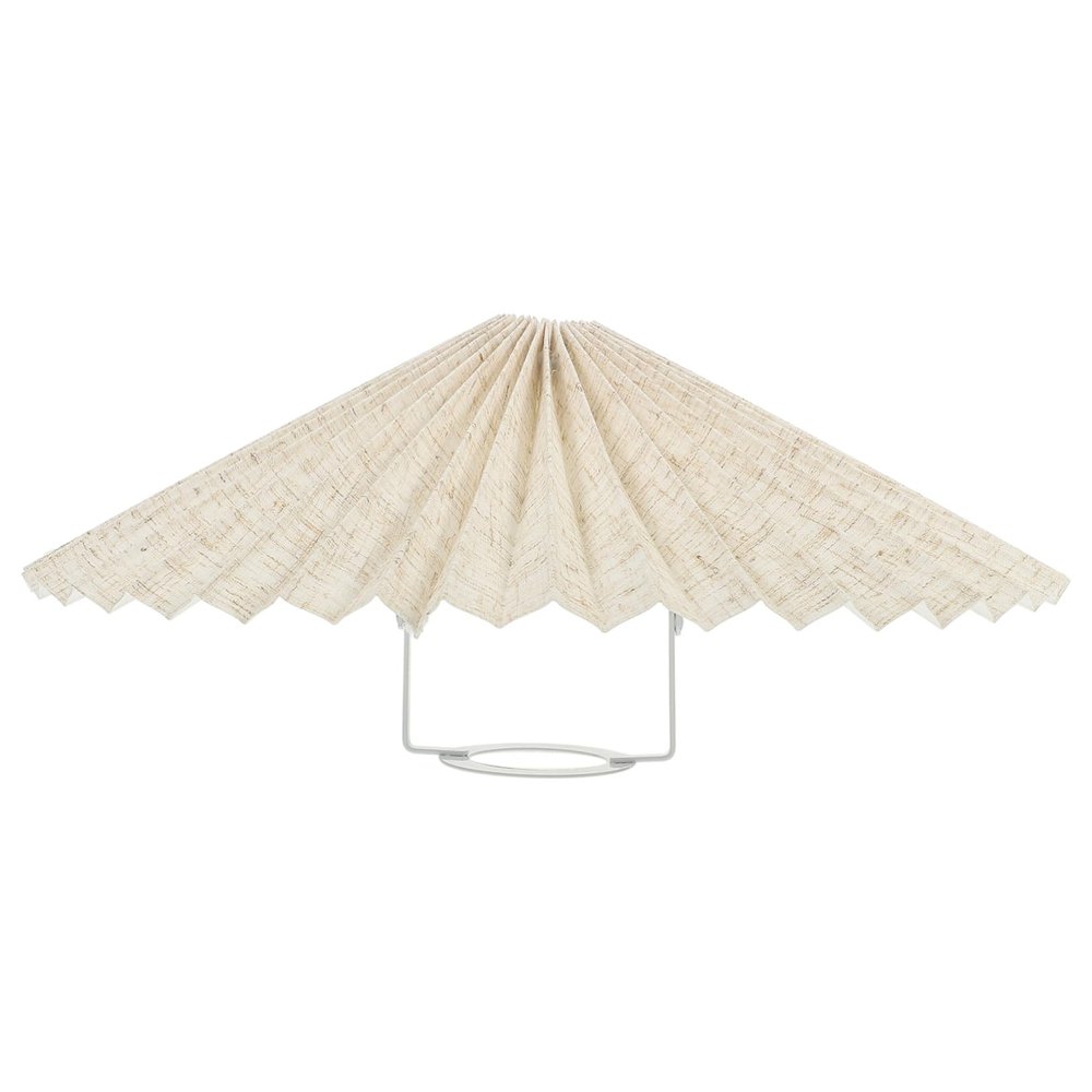 WHAMVOX Fabric Lamp Shade Grey Modern Lamp Shades Pleated Design for Home Decor Sturdy and Soft Light