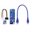 FFHDJL 100PCS VER006S PCI-E 1X to 16X Riser Card PCIE Extender 100CM 60CM 30CM USB 3.0 Cable SATA to 4Pin Power Cord for GPU(0.3M) view 1