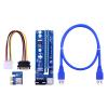 FFHDJL 100PCS VER006S PCI-E 1X to 16X Riser Card PCIE Extender 100CM 60CM 30CM USB 3.0 Cable SATA to 4Pin Power Cord for GPU(0.3M) view 2