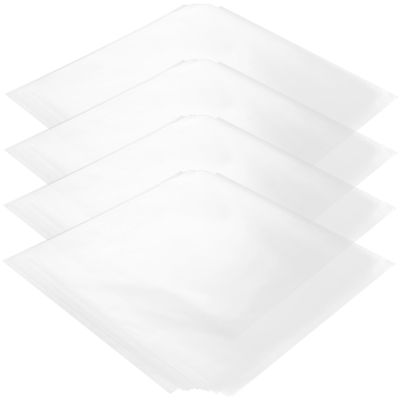 HOMSFOU 50pcs Vinyl Record Sleeves Outer Protective Bags Self-Adhesive Record Covers Protector Dust Scratch-Resistant for Display