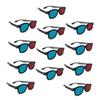 Angoily 20pcs Portable Plastic Glasses Red-Blue Movie Glasses Lightweight Frame Experience view 1