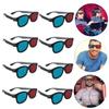 Angoily 20pcs Portable Plastic Glasses Red-Blue Movie Glasses Lightweight Frame Experience view 2