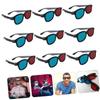 Angoily 20pcs Portable Plastic Glasses Red-Blue Movie Glasses Lightweight Frame Experience view 3