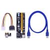 BHOLSA 100PCS VER006S PCI-E 1X to 16X Riser Card Extender 60CM USB 3.0 Cable/SATA to 4Pin Power Cord for Video Graphics Card(1M) view 1