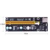 BHOLSA 100PCS VER006S PCI-E 1X to 16X Riser Card Extender 60CM USB 3.0 Cable/SATA to 4Pin Power Cord for Video Graphics Card(1M) view 3