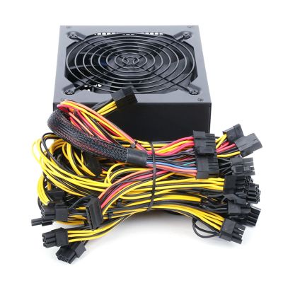 SCRUBY 2600/2400/2000/1800W PSU ATX Mining Power Supply 180-265V ETH Bitcoin Miner Ethereum Mining Power Supply Support 8 Graphics Card(2000w)