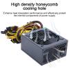 SCRUBY 2600/2400/2000/1800W PSU ATX Mining Power Supply 180-265V ETH Bitcoin Miner Ethereum Mining Power Supply Support 8 Graphics Card(2000w) view 2
