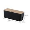 Angoily Bamboo Wood Cover Wire Box Cord Holder Cable Management Organizer Travel Storage Boxes Lids view 2