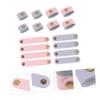 Angoily 16pcs Leather Cable Organizers with Snap Button Design for Data and Earphone Cables Durable and Practical Wire Wrappers Random Colors for Tidy Desks and Homes view 4